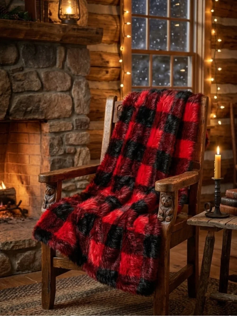 Buffalo plaid throw blanket NWT